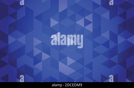 Abstraction blue background many small multicolored triangles - illustration Stock Vector