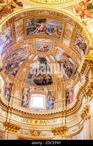 Dome of Basilica Sant'Andrea Della Valle in Rome Italy Stock Photo