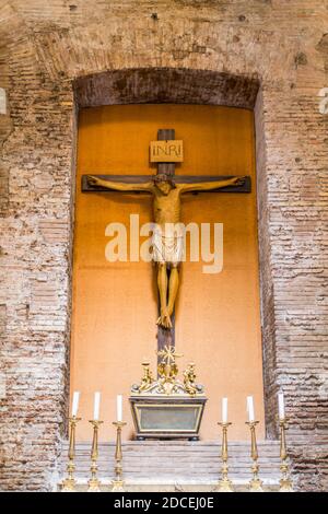 Chapel of the Crucifix in the Pantheon in Rome Italy Stock Photo