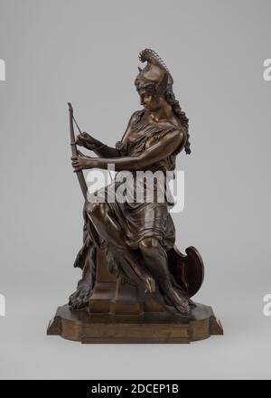 Pierre-Eugène-Emile Hébert, (artist), French, 1828 - 1893, Amazon Preparing for Battle (Queen Antiope or Hippolyta?), or Armed Venus, model c. 1860/1872, cast by 1882, bronze, overall: 65.3 x 40.6 x 26.6 cm (25 11/16 x 16 x 10 1/2 in Stock Photo