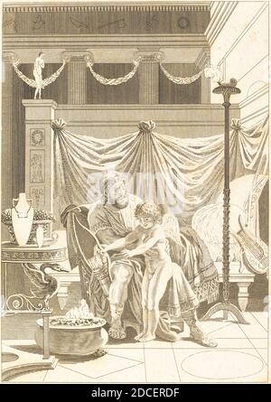 French 18th Century, (artist), Autre imitation: L'amour mouille, Fragonard plates for 'Contes et nouvelles' by La Fontaine, (series), etching Stock Photo