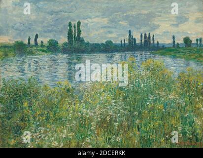 Claude Monet, (artist), French, 1840 - 1926, Banks of the Seine, Vétheuil, 1880, oil on canvas, overall: 73.4 x 100.5 cm (28 7/8 x 39 9/16 in.), framed: 100.3 x 127.6 x 9.5 cm (39 1/2 x 50 1/4 x 3 3/4 in Stock Photo