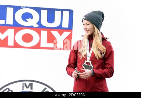 Sigulda, Latvia. 20th Nov, 2020. Janine Flock of Austria reacts during ...