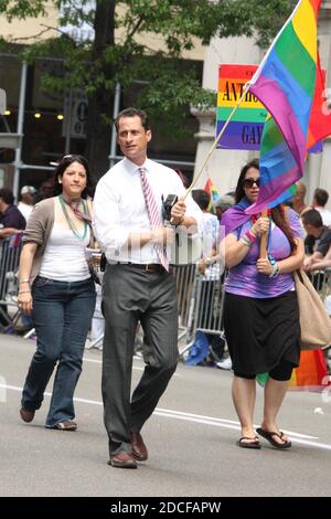 Anthony Weiner in NY LGBT Gay Pride Parade on Fifth Avenue in New York City on June 28, 2009.  Photo Credit: Henry McGee/MediaPunch Stock Photo