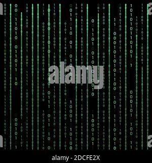 Black and White. Algorithm Binary Code with digits on background ...