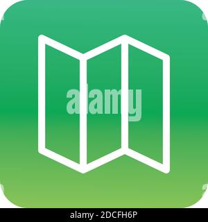 paper map guide block gradient style icon vector illustration design Stock Vector