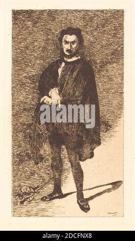 Edouard Manet, (artist), French, 1832 - 1883, The Tragic Actor (L'acteur tragique), 1866, etching Stock Photo