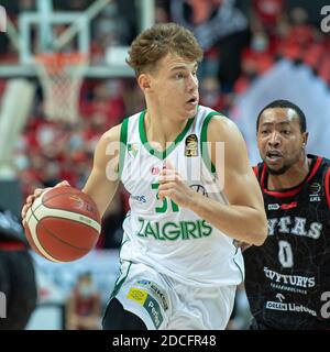 2020-10-25. Lithuanian Betsafe LKL championship match in Vilnius. BC Rytas - BC Žalgiris -72-84. Rokas Jokubaitis Nr.31 Stock Photo