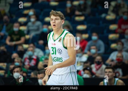 2020-10-25. Lithuanian Betsafe LKL championship match in Vilnius. BC Rytas - BC Žalgiris -72-84. Rokas Jokubaitis Nr.31 Stock Photo