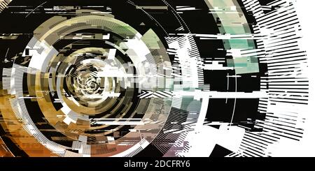 Glitch Background and Software Error Digital Pattern Stock Photo