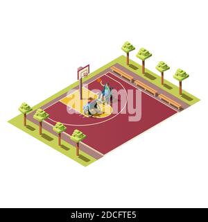 Basketball sport game, street ball fan club vector. Trophy cup and sportswear  store, player throwing ball in basket hoop and sport equipment accessori  Stock Vector Image & Art - Alamy