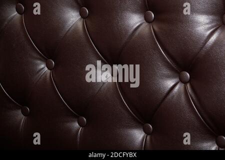 background texture close-up dark leatherette, without people. Stock Photo