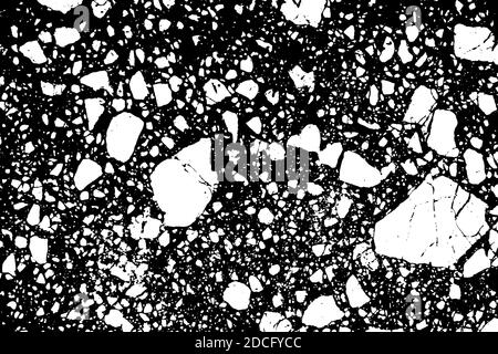 Black and white marble cracks simple texture. Vector illustration. Stock Vector