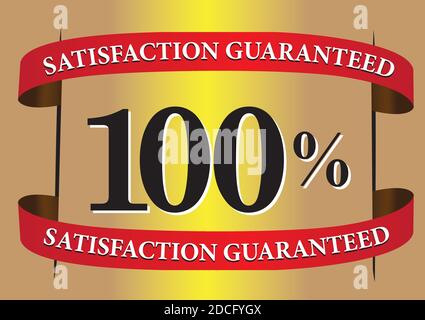 Different Vector illustration of Satisfaction guaranteed label or sign. Stock Vector