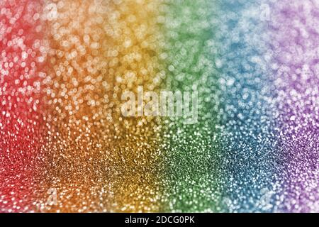 Bokeh background with rainbow. LGBT colors. Stock Photo