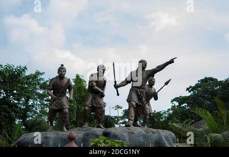 Statue of Lachit Borphukan in jorhat Assam. Memorial honouring general Lachit Borphukan Stock Photo