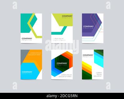 Company Brochure Cover Page, Annual Report Vector Template Stock Vector