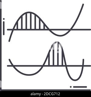 Divergence icon, linear isolated illustration, thin line vector, web design sign, outline concept symbol with editable stroke on white background. Stock Vector
