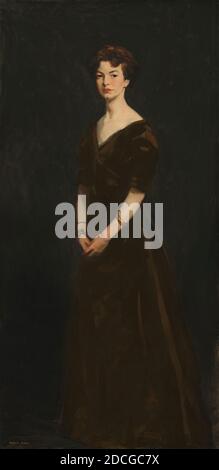 Robert Henri, (painter), American, 1865 - 1929, Edith Reynolds, 1908, oil on canvas, overall: 196 x 96.3 cm (77 3/16 x 37 15/16 in Stock Photo