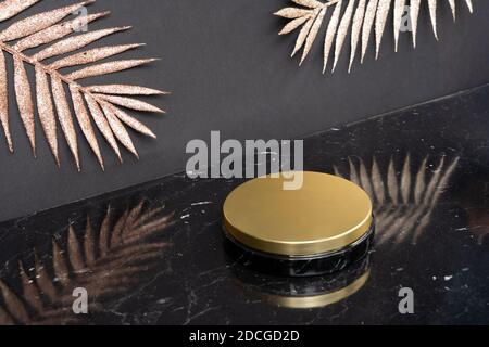 black and gold product display Stock Photo