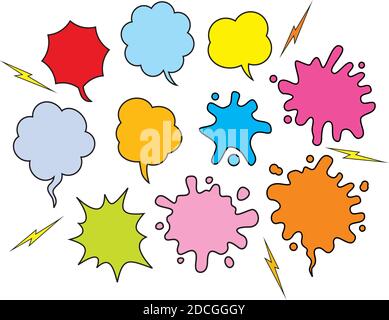 Comic balloons on white background and Boom. Vector Illustration. Stock Vector