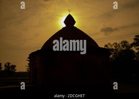 Sunset view at Talatal Ghar in Rangpur, Sivasagar, Assam. Grandest examples of Tai Ahom architecture Stock Photo