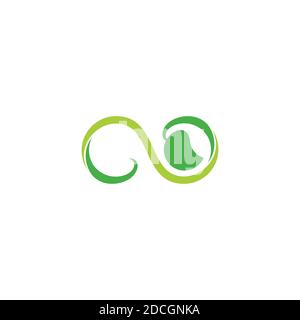 motion leaf loop infinity nature symbol vector Stock Vector