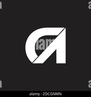 abstract letter ca simple geometric arrow design logo vector Stock Vector
