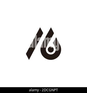 letter mb simple geometric stripes line logo vector Stock Vector