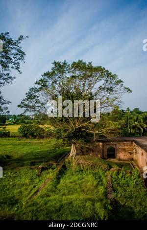 Talatal Ghar, Talatal Ghar is located in Rangpur, Sivasagar, Assam. Grandest examples of Tai Ahom architecture Stock Photo