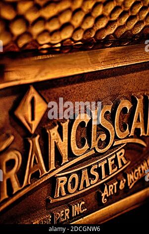 Great Britain / England / London /Coffee Style /Close up of San Franciscan Coffee Roaster Stock Photo