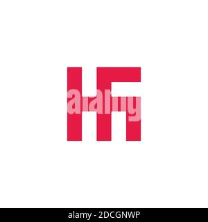 abstract letter hr simple geometric square logo vector Stock Vector