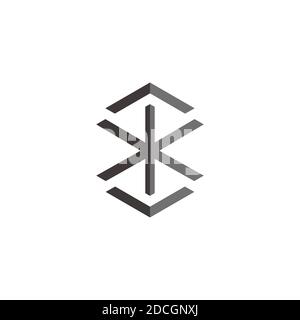 abstract arrows all direction geometric spread symbol logo vector Stock Vector
