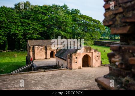 Talatal Ghar, Talatal Ghar is located in Rangpur, Sivasagar, Assam. Grandest examples of Tai Ahom architecture Stock Photo