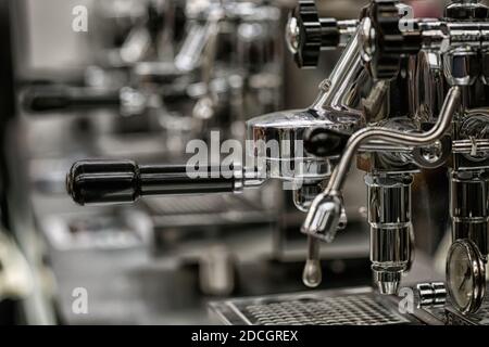 Great Britain / England / London /classic Italian espresso machine Stock Photo