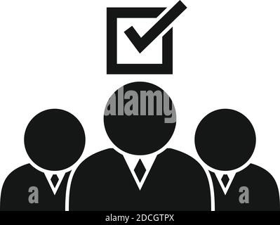Group people headhunter icon, simple style Stock Vector