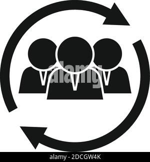 Change work group icon, simple style Stock Vector