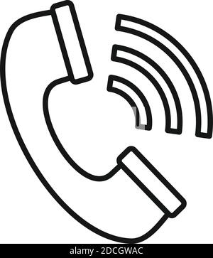Headhunter call icon, outline style Stock Vector