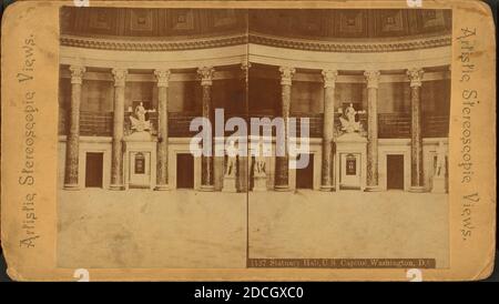 Statuary Hall, U.S. Capitol, Washington, D.C., Franzoni, Carlo (1789-1819), 1870, Washington (D.C.), United States Stock Photo