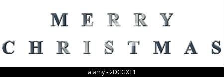 Merry Christmas words on a white background Stock Photo