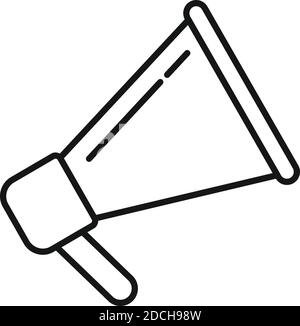 Recruiter megaphone icon, outline style Stock Vector