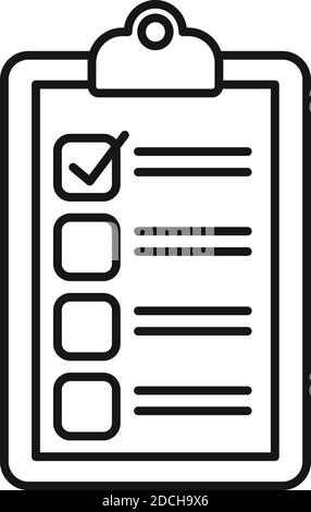 Recruiter do list icon, outline style Stock Vector
