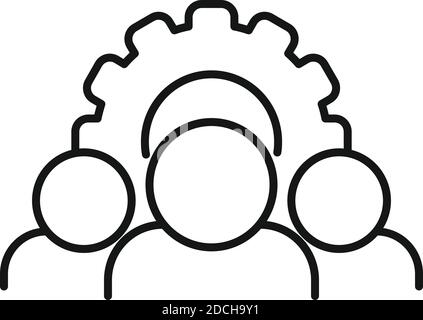 Recruiter work group icon, outline style Stock Vector