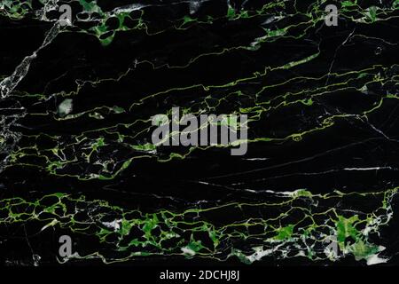 Black and green natural marble flat surface close-up texture Stock Photo