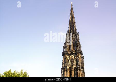 St. Nicholas Church in Hamburg, Germany Stock Photo