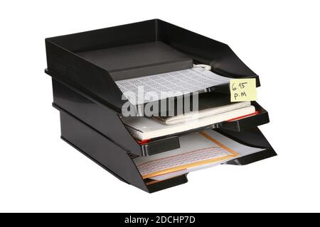 A tray for papers isolated on a white background Stock Photo
