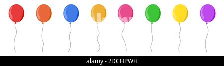 Balloon set isolated on white background. Vector illustration Stock Vector