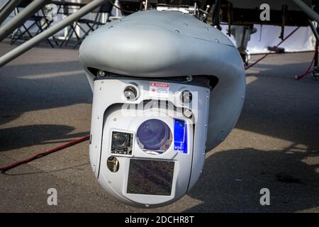 Camera sensor pod under a surveillance aircraft Stock Photo - Alamy