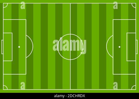 Flat football green field. Stadium. Vector illustration. Stock Vector