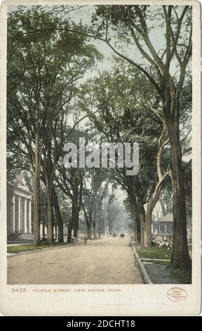 Temple Street, New Haven, Conn., still image, Postcards, 1898 - 1931 Stock Photo